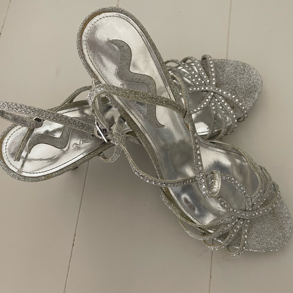 Nina silver heels